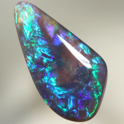 SOLID BLACK OPAL Neon bright turquoise fire SEE VIDEO